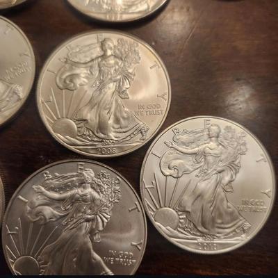 Sale Photo Thumbnail #186: 15 silver eagle coins