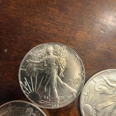 Sale Photo Thumbnail #189: 15 silver eagle coins
