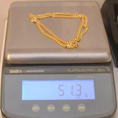 Sale Photo Thumbnail #248: 18 k gold chain 22 in