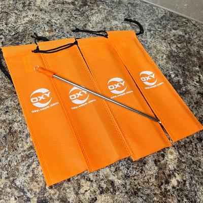 Lot 424 Stainless steel straws