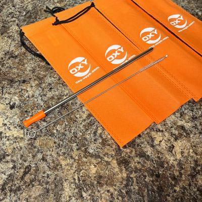 Lot 424 Stainless steel straws