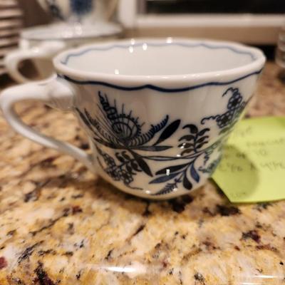 Floral blue danube tea cups