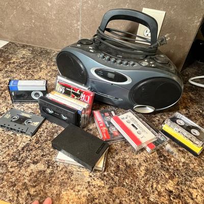 Lot 460 Boom box w/ cassettes