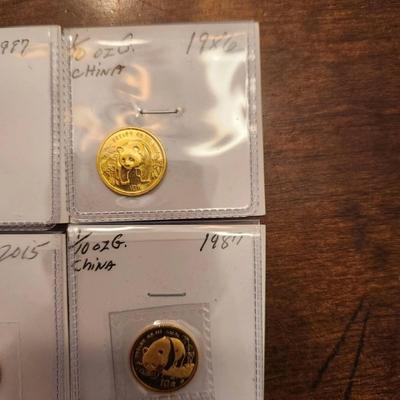 Sale Photo Thumbnail #314: Five 1 gram gold