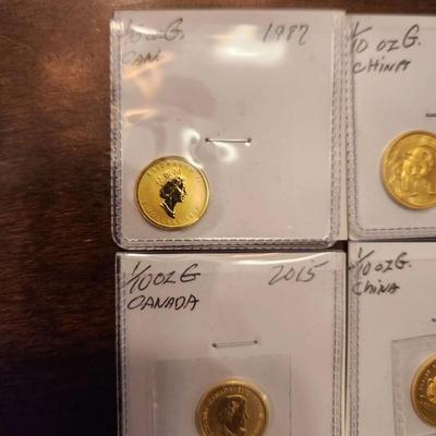 Sale Photo Thumbnail #315: Five 1 gram gold