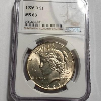 Sale Photo Thumbnail #324: Peace dollar hraded