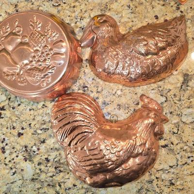 Copper colored tins