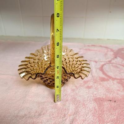 Three Glass Art Baskets