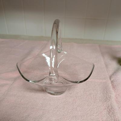 Three Glass Art Baskets