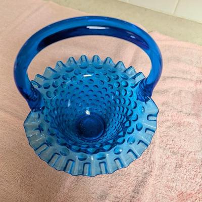 Three Glass Art Baskets