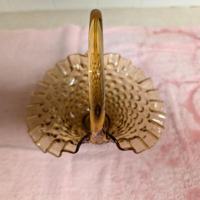 Three Glass Art Baskets