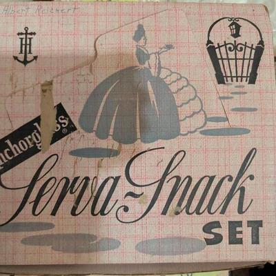 Anchor Glass Snack Set
