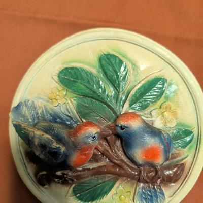 Chalkware Birds Plaque