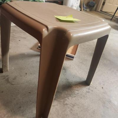 Plastic beige stool