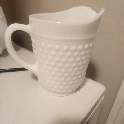 Milk glass pitcher