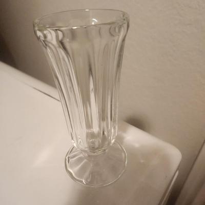 Clear glass small vase