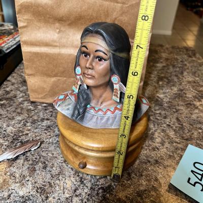 Lot 640 Native American music box