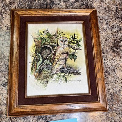 Lot 544 Owl art print