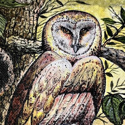 Lot 544 Owl art print