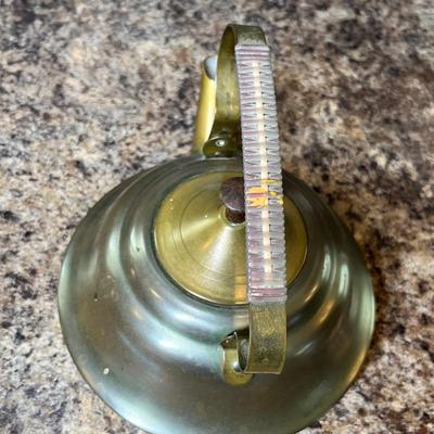 Lot 551 Vintage brass teapot