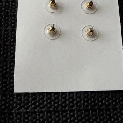 handmade Made With Love, Lauren polymer clay stud earrings.