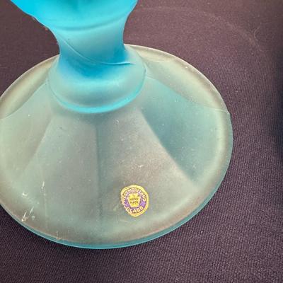 Sale Photo Thumbnail #6: Westmoreland blue glass vase
2 blue bowls unmarked