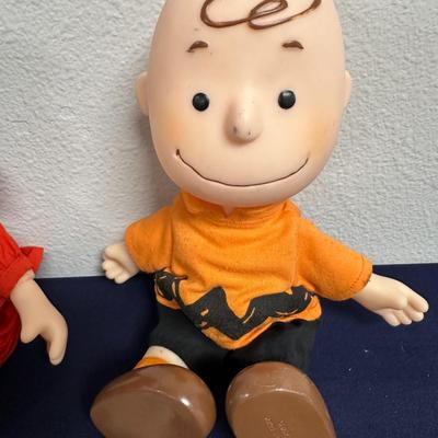 Sale Photo Thumbnail #50: Lot of Peanuts Items
Lucy
Charlie Brown
Snoopy
Misc Peanut character cardboard cutouts