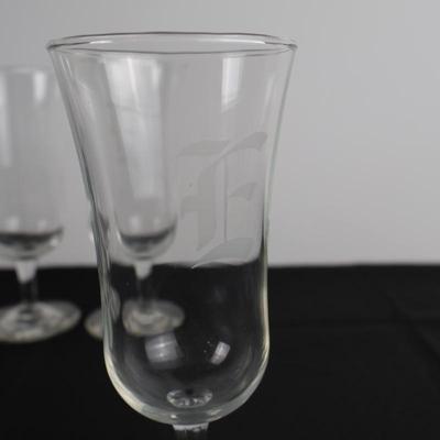 Monogramed Glasses - "E" (7)