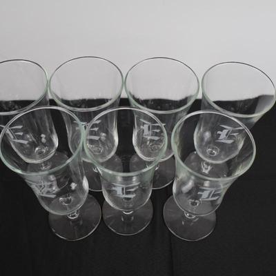 Monogramed Glasses - "E" (7)