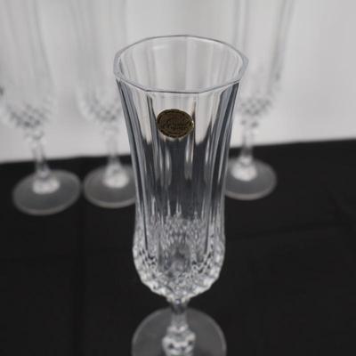 France Crystal Champange Flutes - (4)