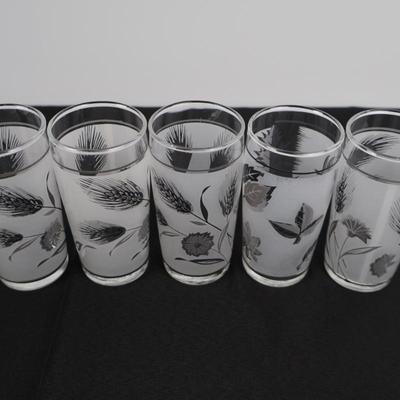 Libbey Silver Leaf/Wheat Glasses (5)