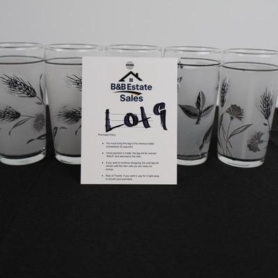 Libbey Silver Leaf/Wheat Glasses (5)