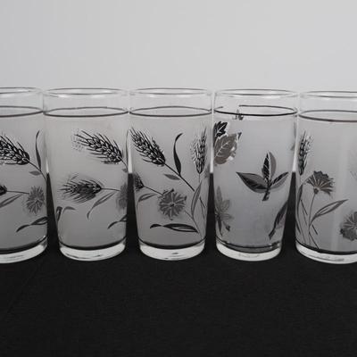 Libbey Silver Leaf/Wheat Glasses (5)