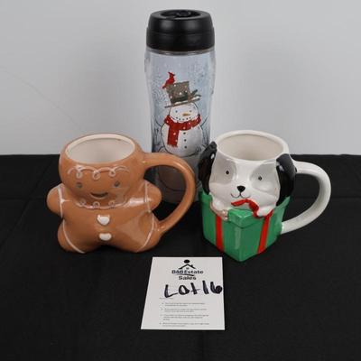 Holiday Mugs & Watter Bottle - (3)