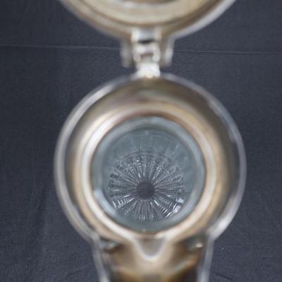 Italian Pewter Glass Pitcher