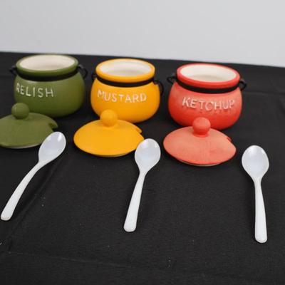 Vintage Condiment Containers (3)
