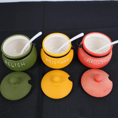 Vintage Condiment Containers (3)