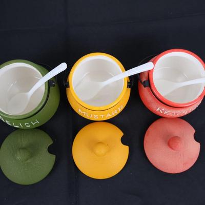 Vintage Condiment Containers (3)