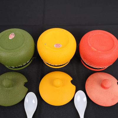 Vintage Condiment Containers (3)