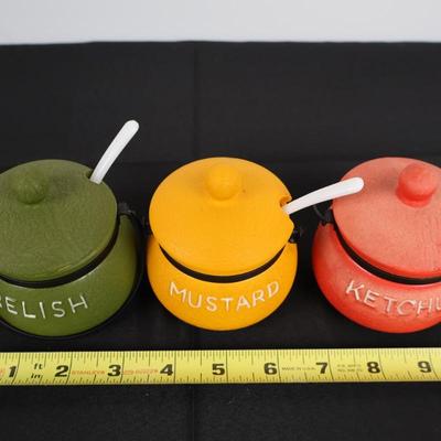 Vintage Condiment Containers (3)