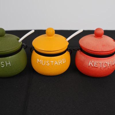Vintage Condiment Containers (3)