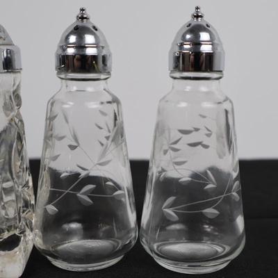 Glass Salt & Pepper Shakers (Lot 3)