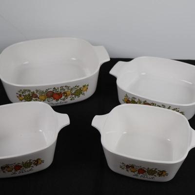 Corning Ware Casserol Dishes (4)