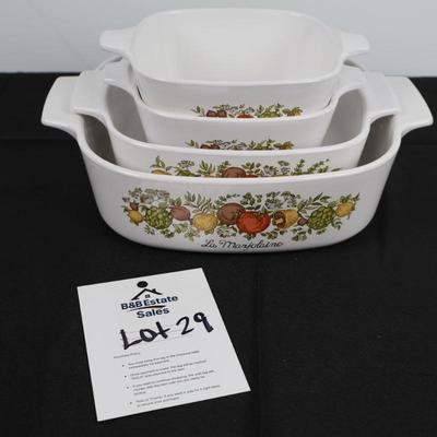 Corning Ware Casserol Dishes (4)
