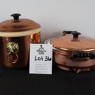 Coppercraft Pryrex Dish & Ice Bucket