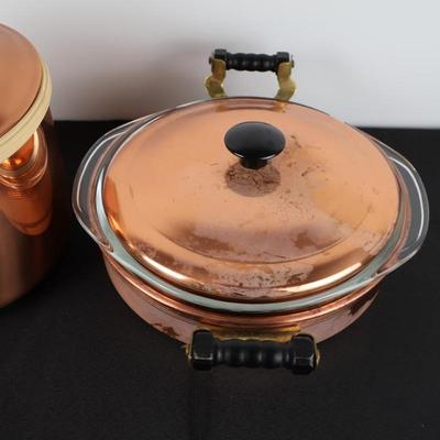 Coppercraft Pryrex Dish & Ice Bucket