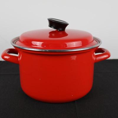 Red Enamel Pot