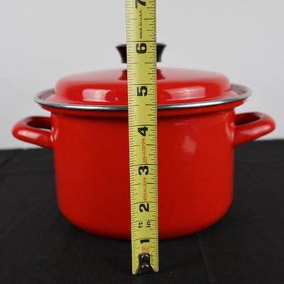 Red Enamel Pot
