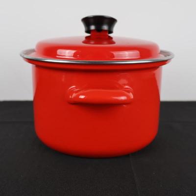 Red Enamel Pot
