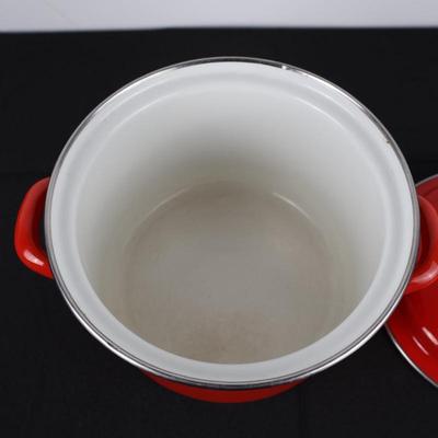 Red Enamel Pot